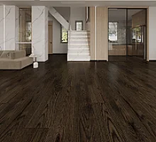 View 2 of Charcoal Engineered Hardwood Oak (6.5" x 3/4" x RL)Wire Brushed 22.75SqFt/Box
